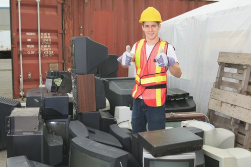 Construction site in Hoxton with waste clearance service